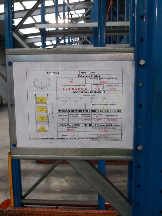 DT plaat magazijnstelling