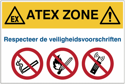 ATEX waarschuwingsbord