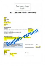B2. Declaration of Conformity - ATEX, MD, EMC